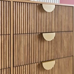 Kommode in Mangoholzoptik mit 6 Schubladen