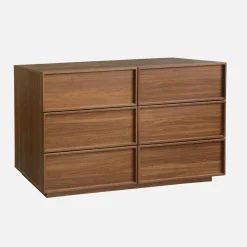 Kommode mit Holzlook und 6 Schubladen