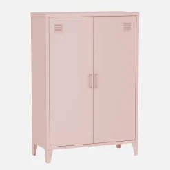 Kommode/Schrank im industriellen Stil aus Metall mit 2 Türen