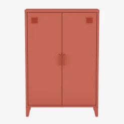 Kommode/Schrank im industriellen Stil aus Metall mit 2 Türen