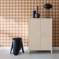 Kommode/Schrank im industriellen Stil aus Metall mit 2 Türen