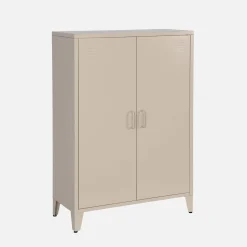 Kommode/Schrank im industriellen Stil aus Metall mit 2 Türen
