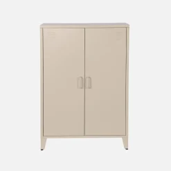 Kommode/Schrank im industriellen Stil aus Metall mit 2 Türen