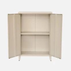 Kommode/Schrank im industriellen Stil aus Metall mit 2 Türen