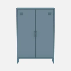 Kommode/Schrank im industriellen Stil aus Metall mit 2 Türen
