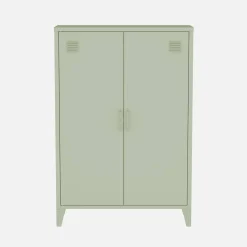 Kommode/Schrank im industriellen Stil aus Metall mit 2 Türen