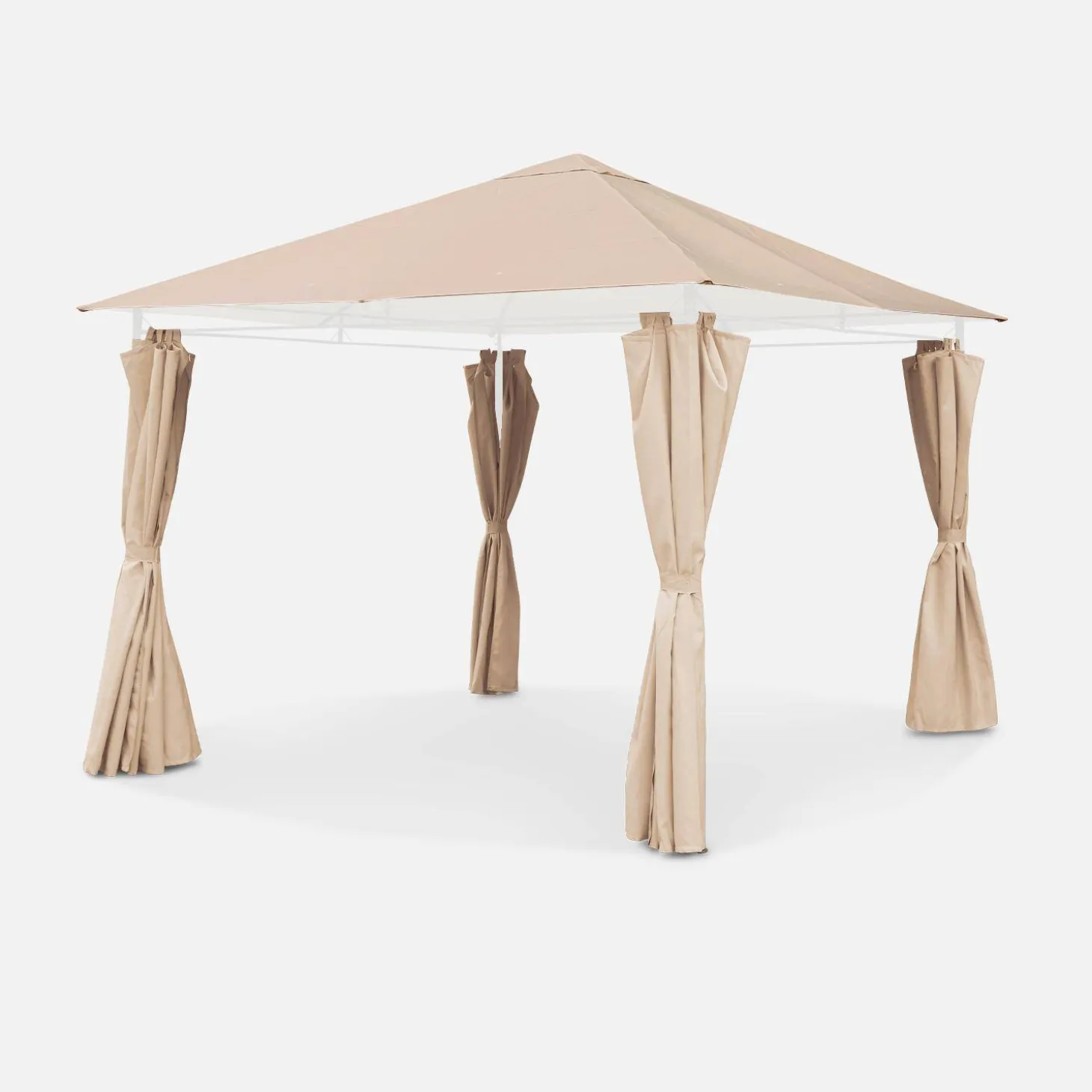 Komplett-Set Dachtuch und Vorhänge für Pergola 3x3m