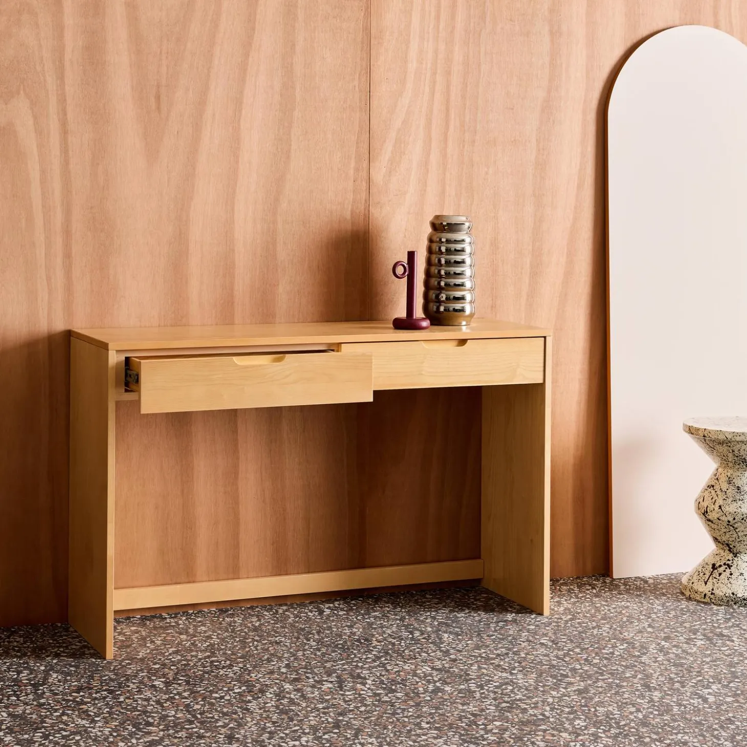 Konsole Holzdekor 2 Schubladen 120 cm