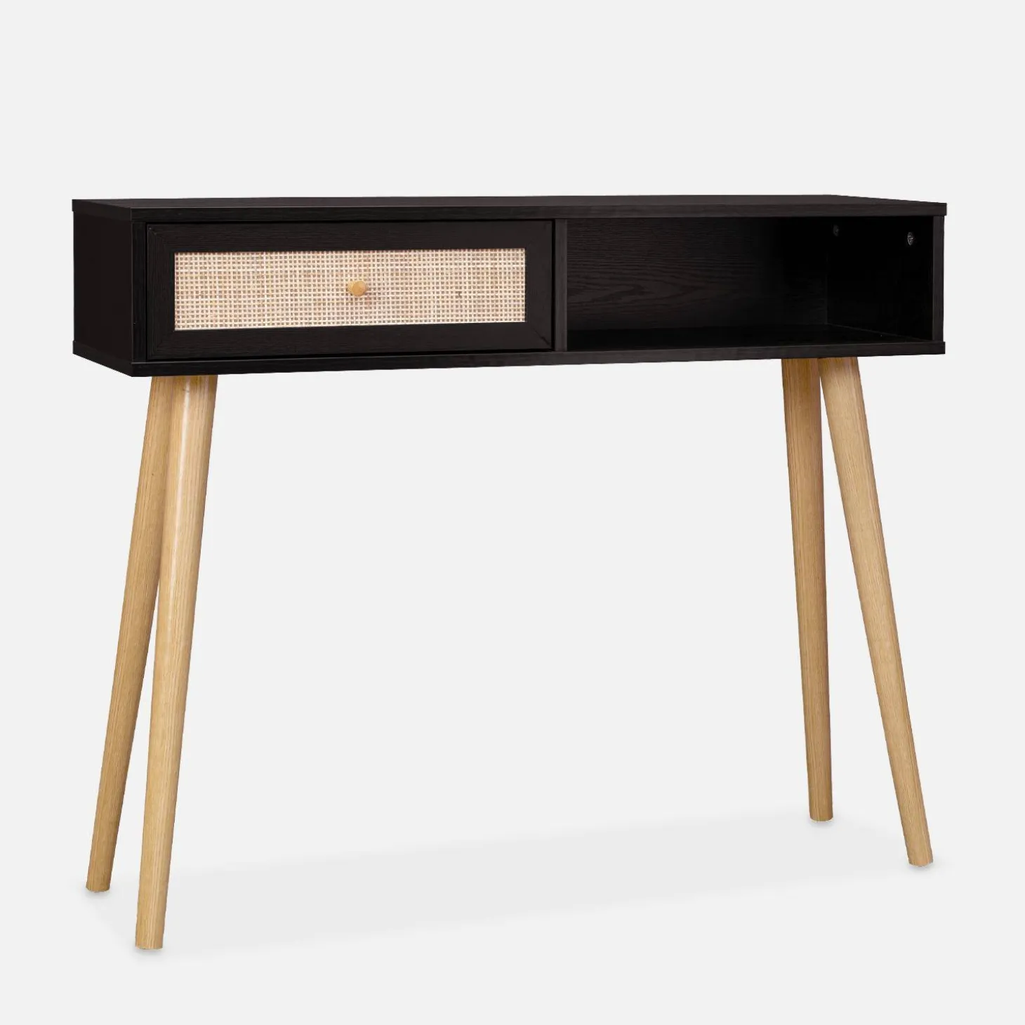 Konsolentisch mit Rattangeflecht 100x29x81cm