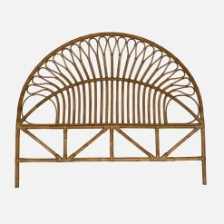 Kopfteil aus dunklem Rattan