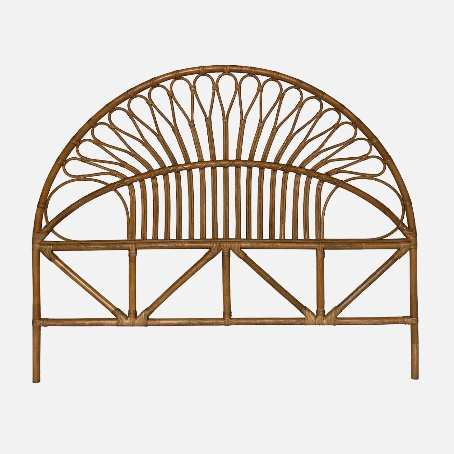 Kopfteil aus dunklem Rattan