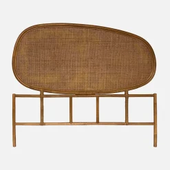 Kopfteil aus dunklem Rattan