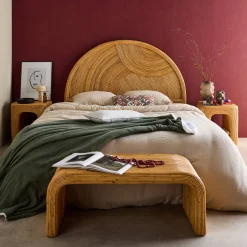 Kopfteil aus natürlichem Rattan