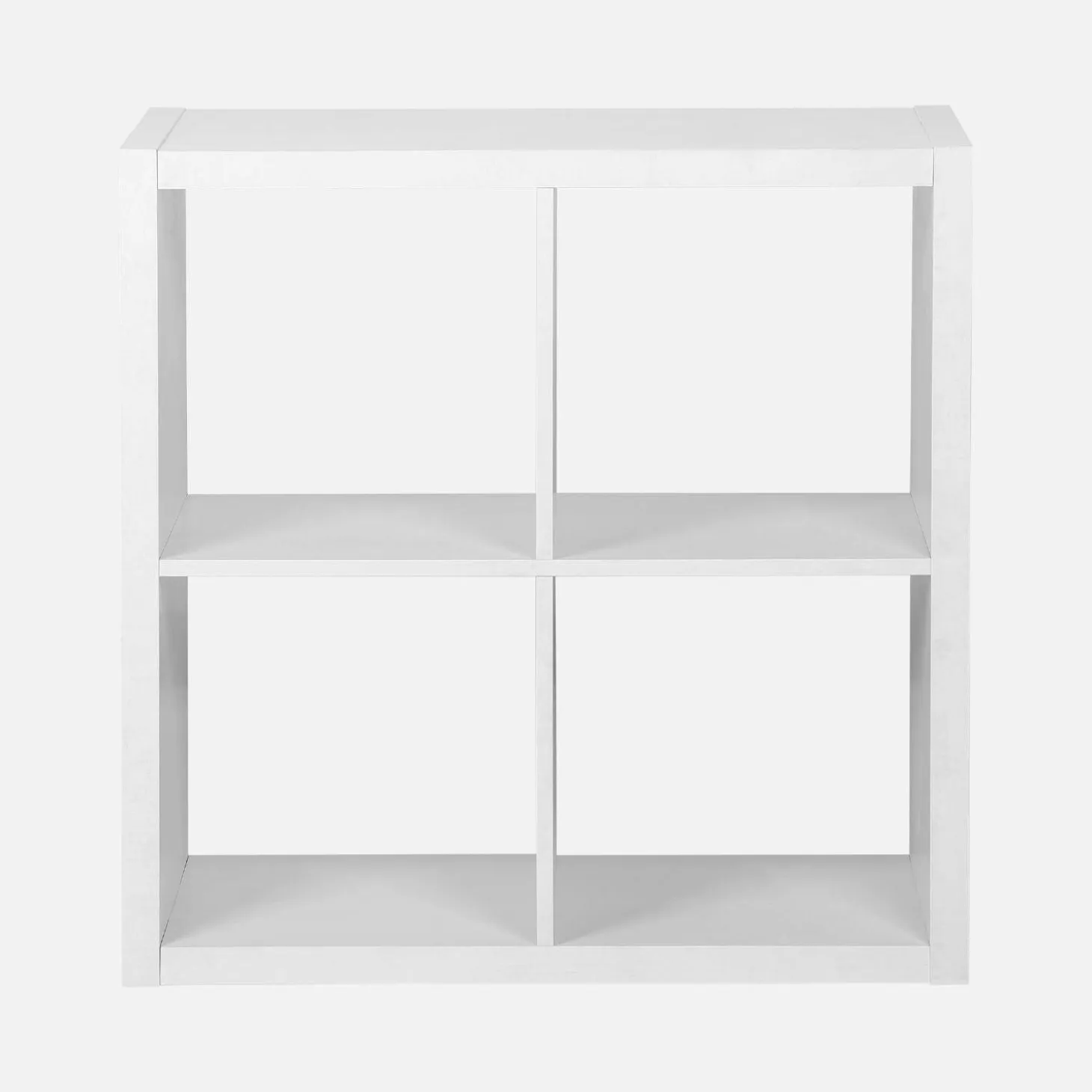 Kubisches Bücherregal Holz-Optik 2 Ebenen 4 Stauräume