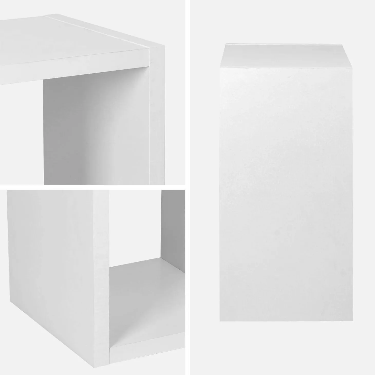 Kubisches Bücherregal Holz-Optik 2 Ebenen 4 Stauräume
