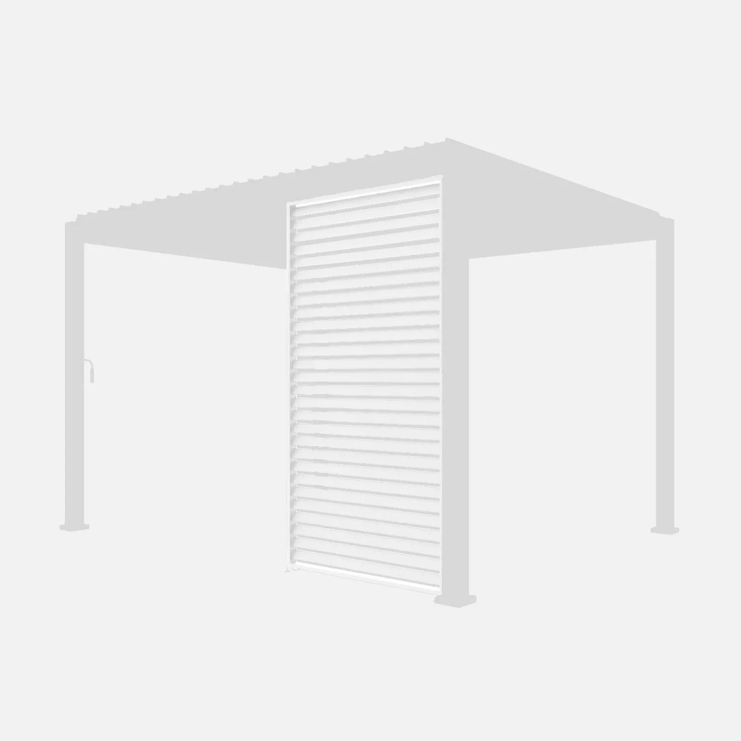 Lamellenwand 130cm für Pergola Triomphe 3x4m