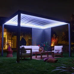 Lamellenwand 130cm für Pergola Triomphe 3x4m