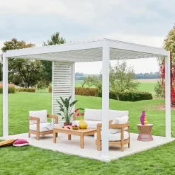 Lamellenwand 100cm für Pergola Triomphe 3x3m V2 3x4m 3x6m