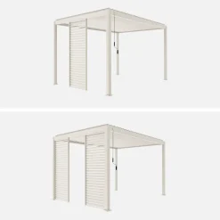 Lamellenwand 100cm für Pergola Triomphe 3x3m V2 3x4m 3x6m