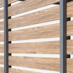 Lamellenwand 100cm für Pergola Triomphe 3x3m V2, 3x4m, 3x6m Aluminium Holzoptik