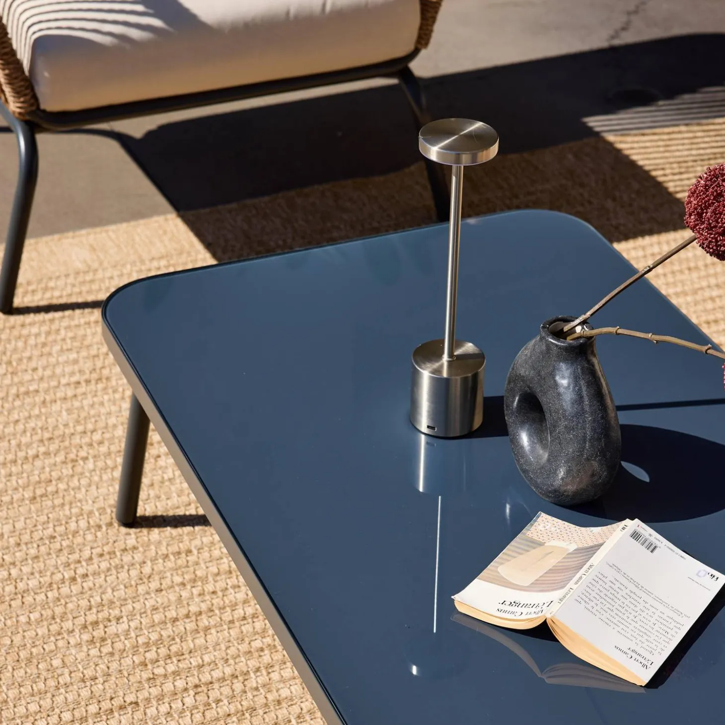 Lounge Gartenmöbelset, Kunststoffbespannung mit Rattanlook, 5 Personen