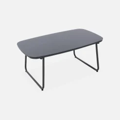 Loungeset aus Metall und Kunststoff, 4 Sitzplätze