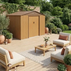 Metall-Gartenschuppen 5,29 m² Geräteschuppen mit zwei großen Schiebetüren