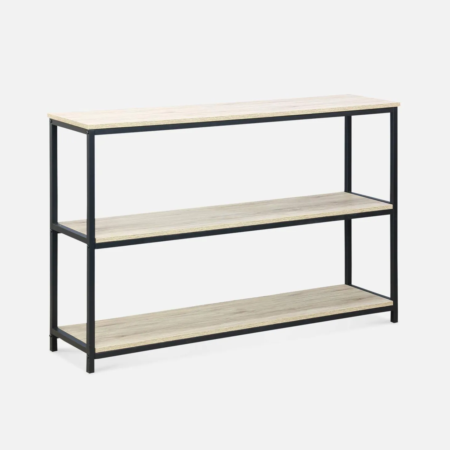 Metallregal mit Ablagen in Holzdesign
