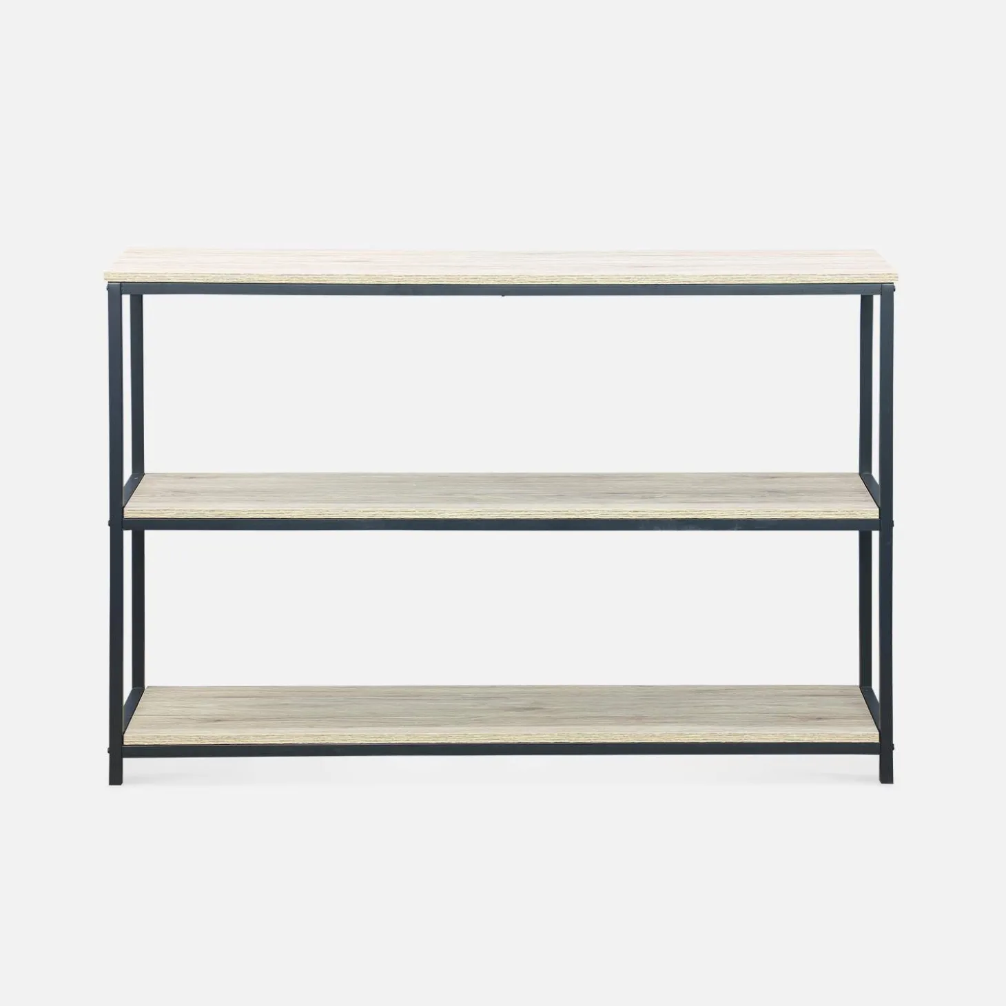 Metallregal mit Ablagen in Holzdesign