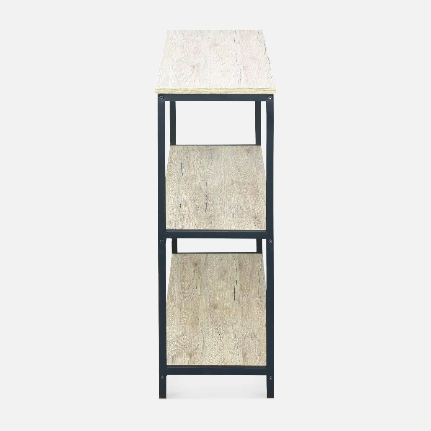 Metallregal mit Ablagen in Holzdesign