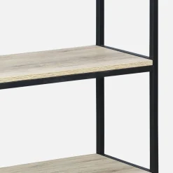 Metallregal mit Ablagen in Holzdesign