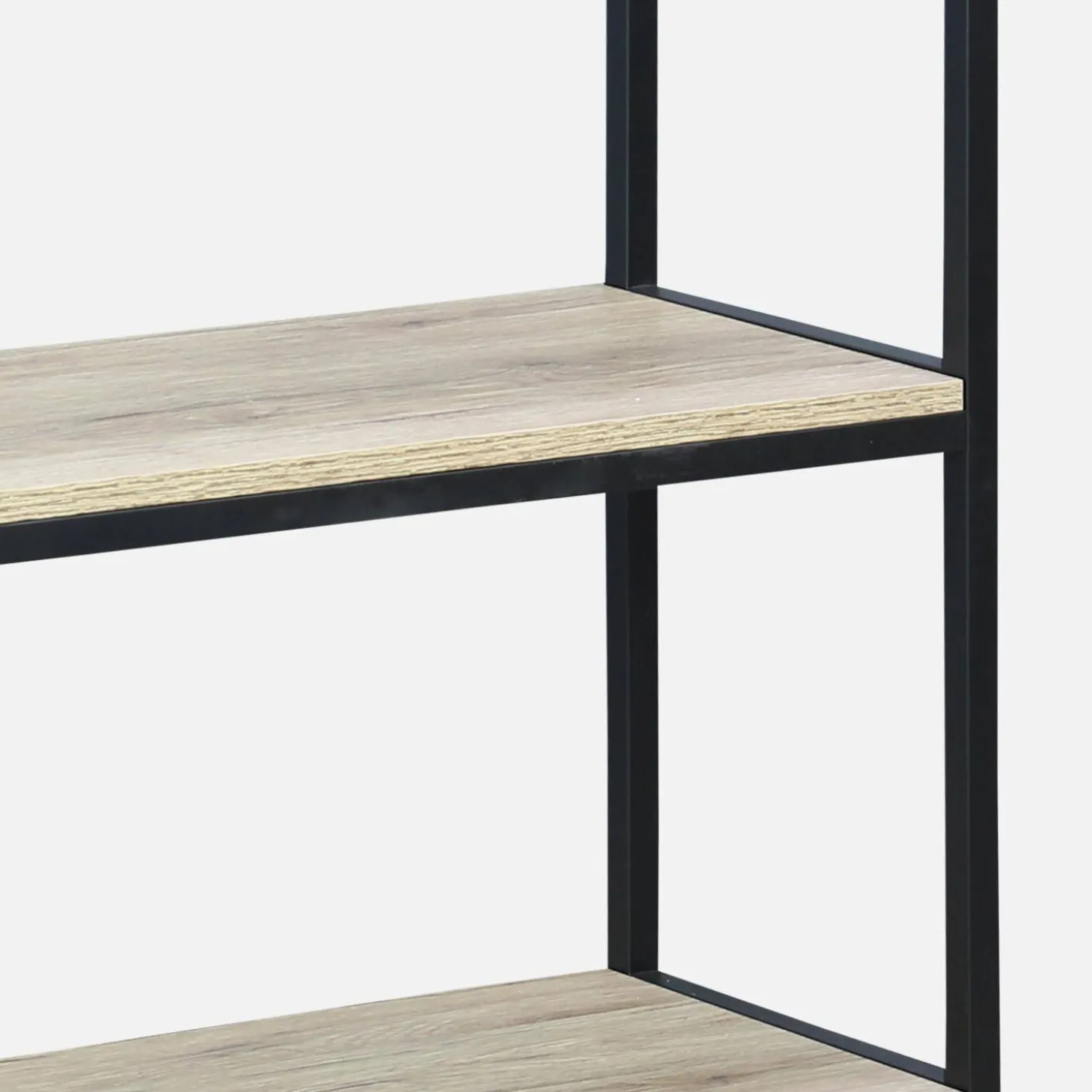 Metallregal mit Ablagen in Holzdesign