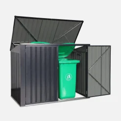 Mülltonnenbox 1,75m² aus verzinktem Stahl