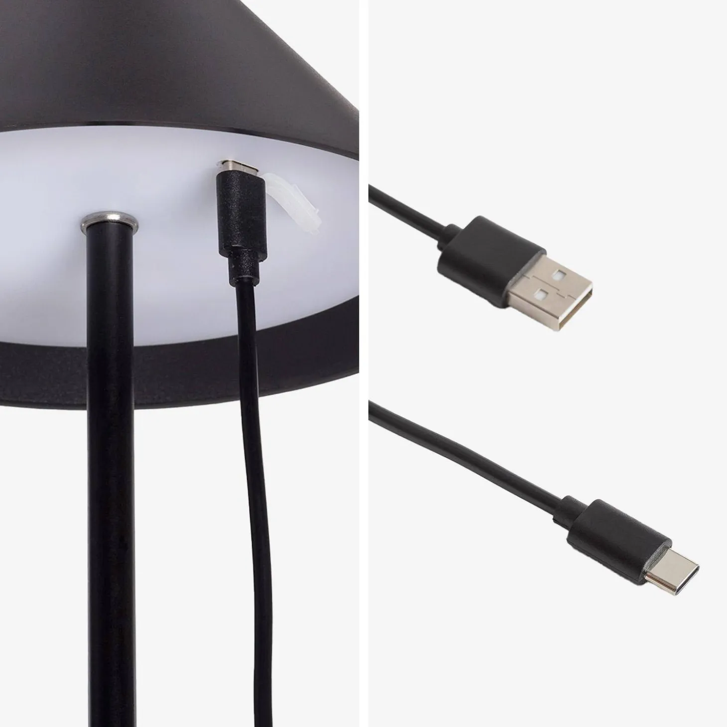 Mobile LED-Tischlampe für Innen- und Außenbereich H 135 cm