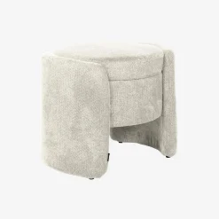 Moderner Hocker mit Stoffbezug und Stauraum