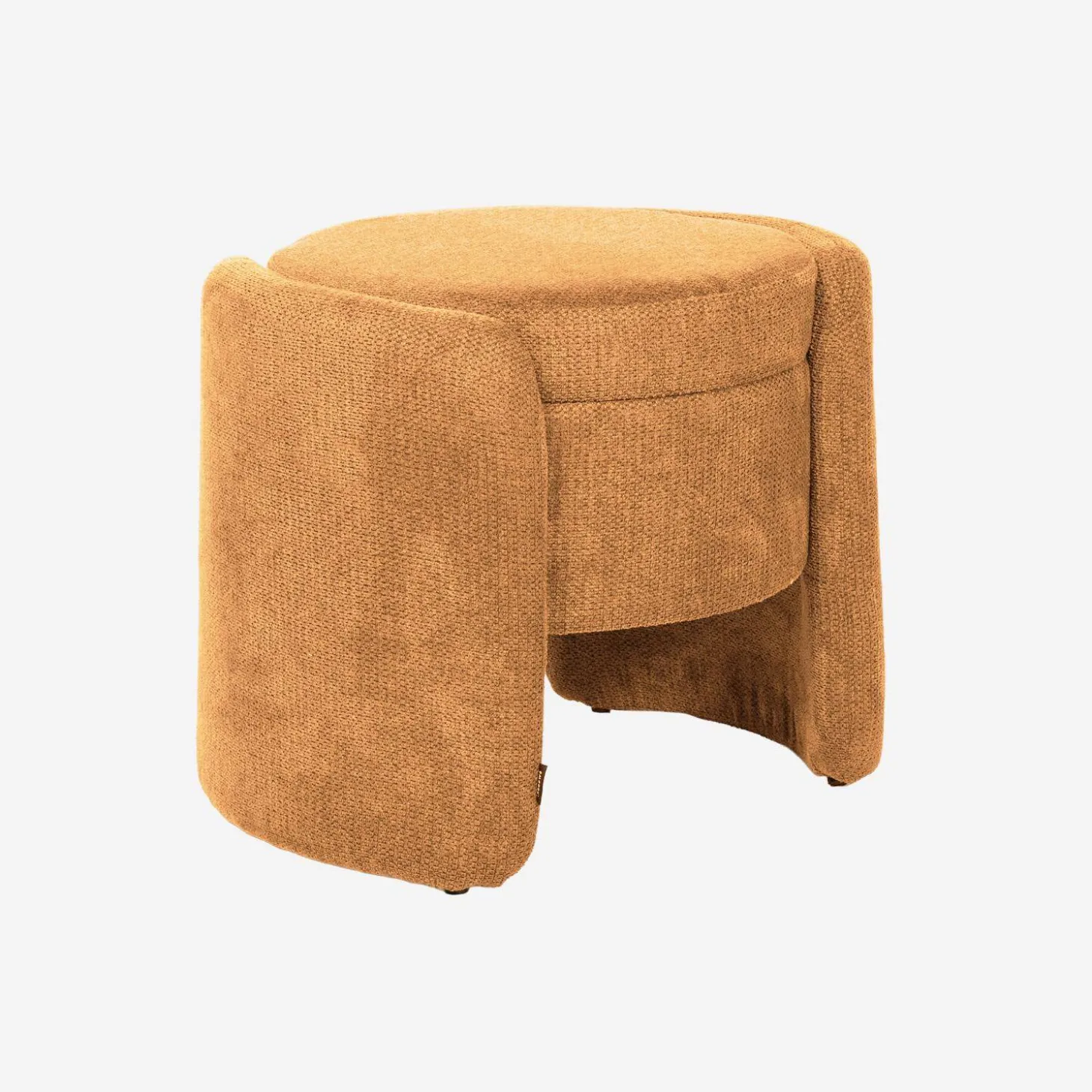 Moderner Hocker mit Stoffbezug und Stauraum