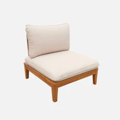 Modulare Gartenbank aus Akazienholz beige