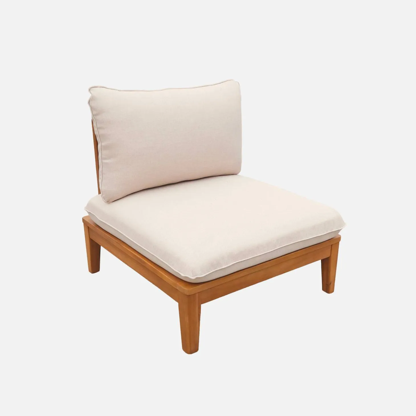 Modulare Gartenbank aus Akazienholz beige