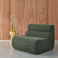 Modularer Lounge-Sessel mit Bezug im Alpaka-Look