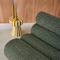 Modularer Lounge-Sessel mit Bezug im Alpaka-Look