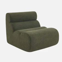 Modularer Lounge-Sessel mit strukturiertem Bouclé-Bezug