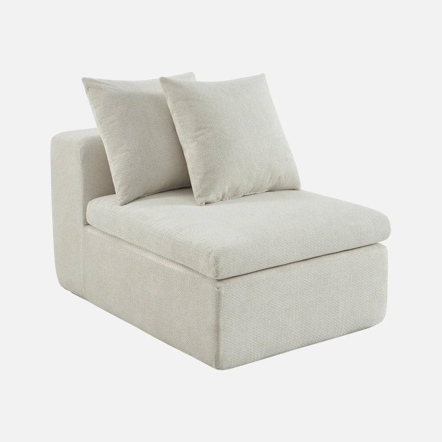Modularer Sessel mit Chenille-Bezug 1-Sitzer