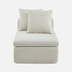 Modularer Sessel mit Chenille-Bezug 1-Sitzer