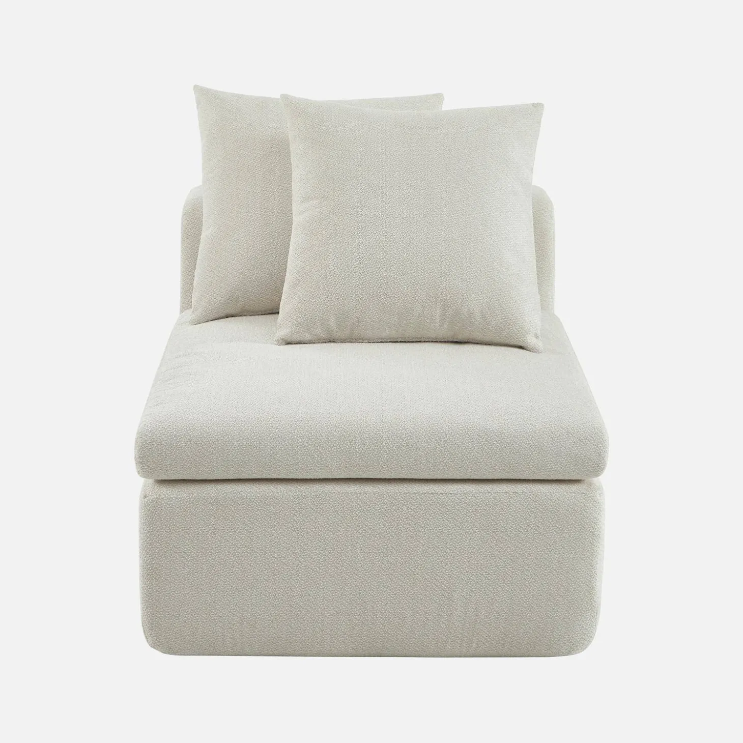 Modularer Sessel mit Chenille-Bezug 1-Sitzer
