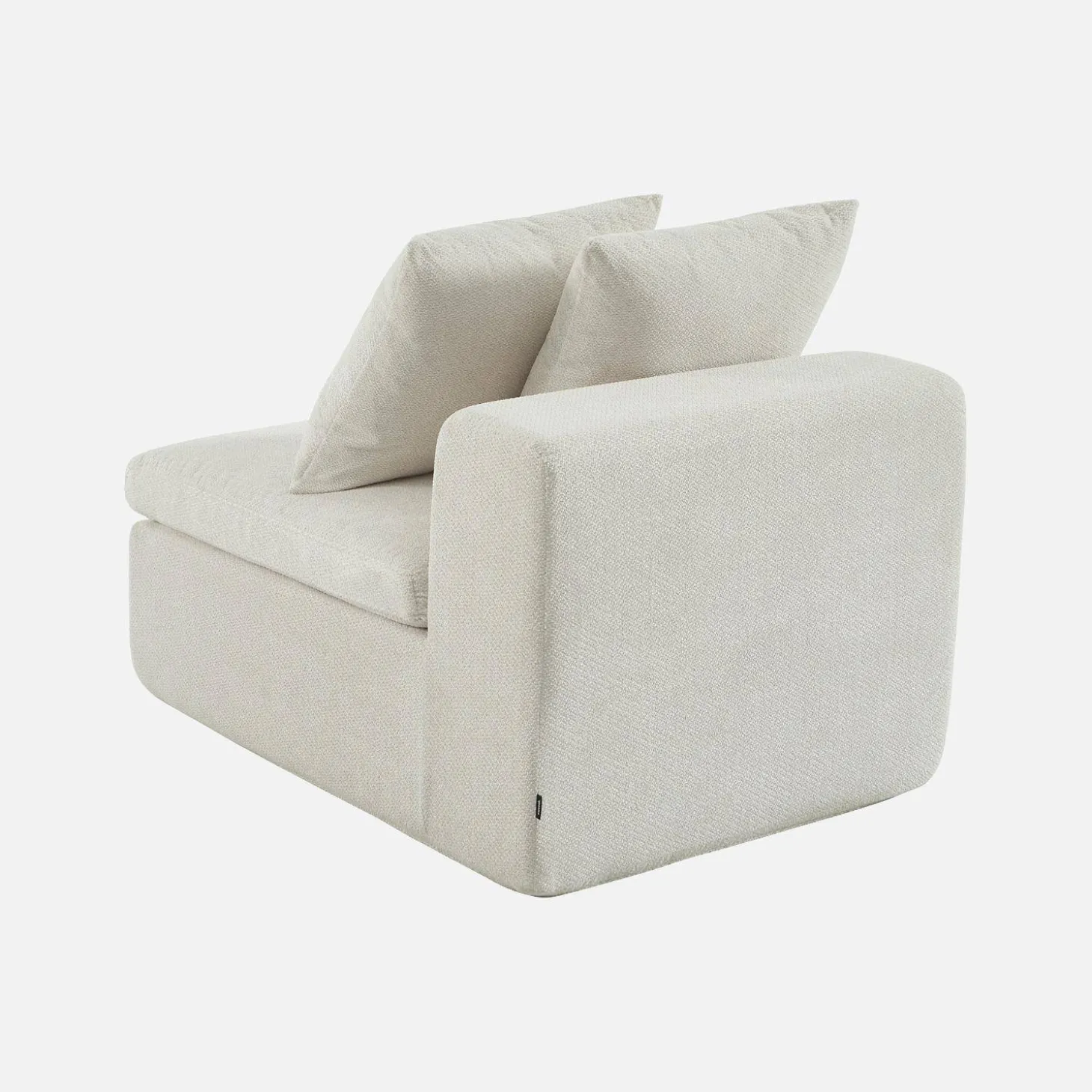 Modularer Sessel mit Chenille-Bezug 1-Sitzer