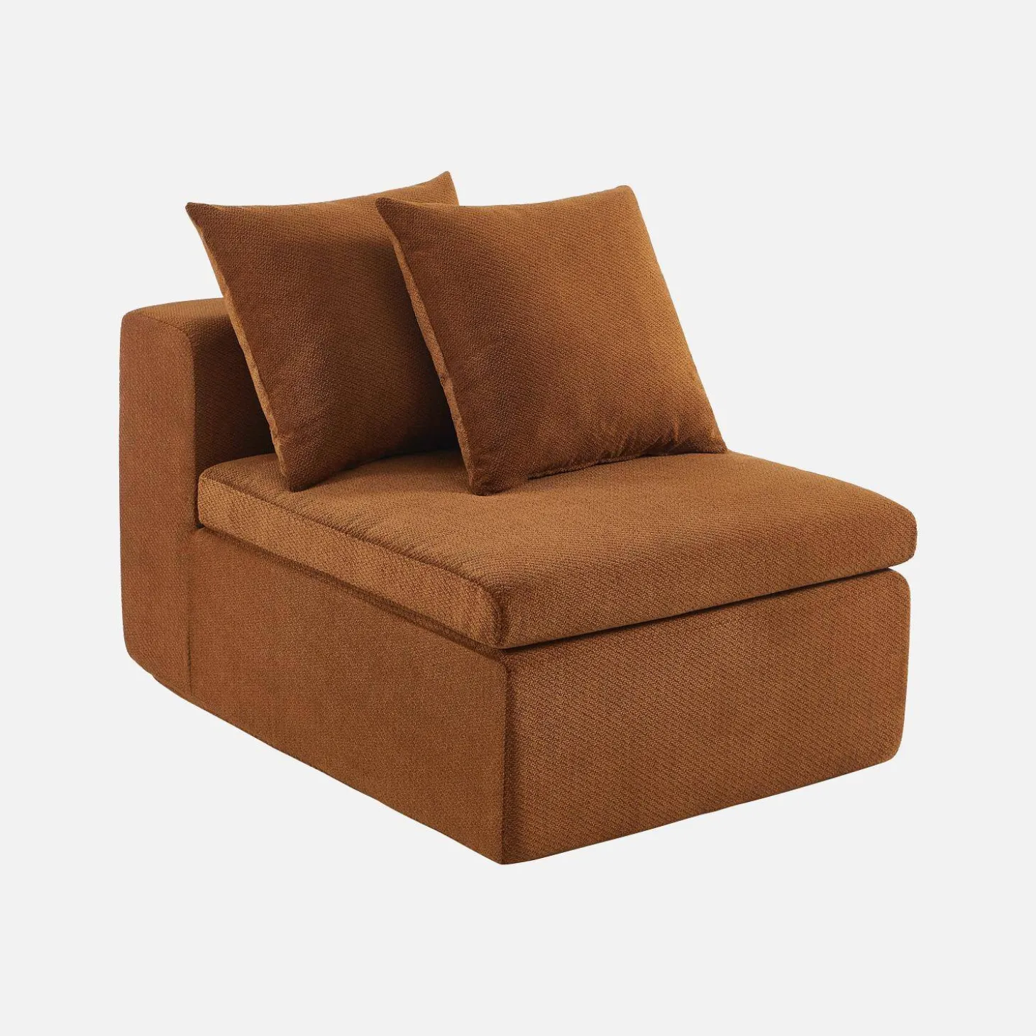 Modularer Sessel mit Chenille-Bezug 1-Sitzer