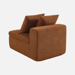 Modularer Sessel mit Chenille-Bezug 1-Sitzer