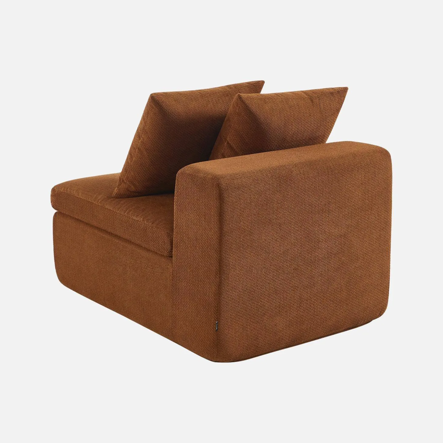 Modularer Sessel mit Chenille-Bezug 1-Sitzer