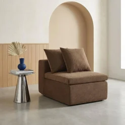 Modularer Sessel mit Chenille-Bezug 1-Sitzer