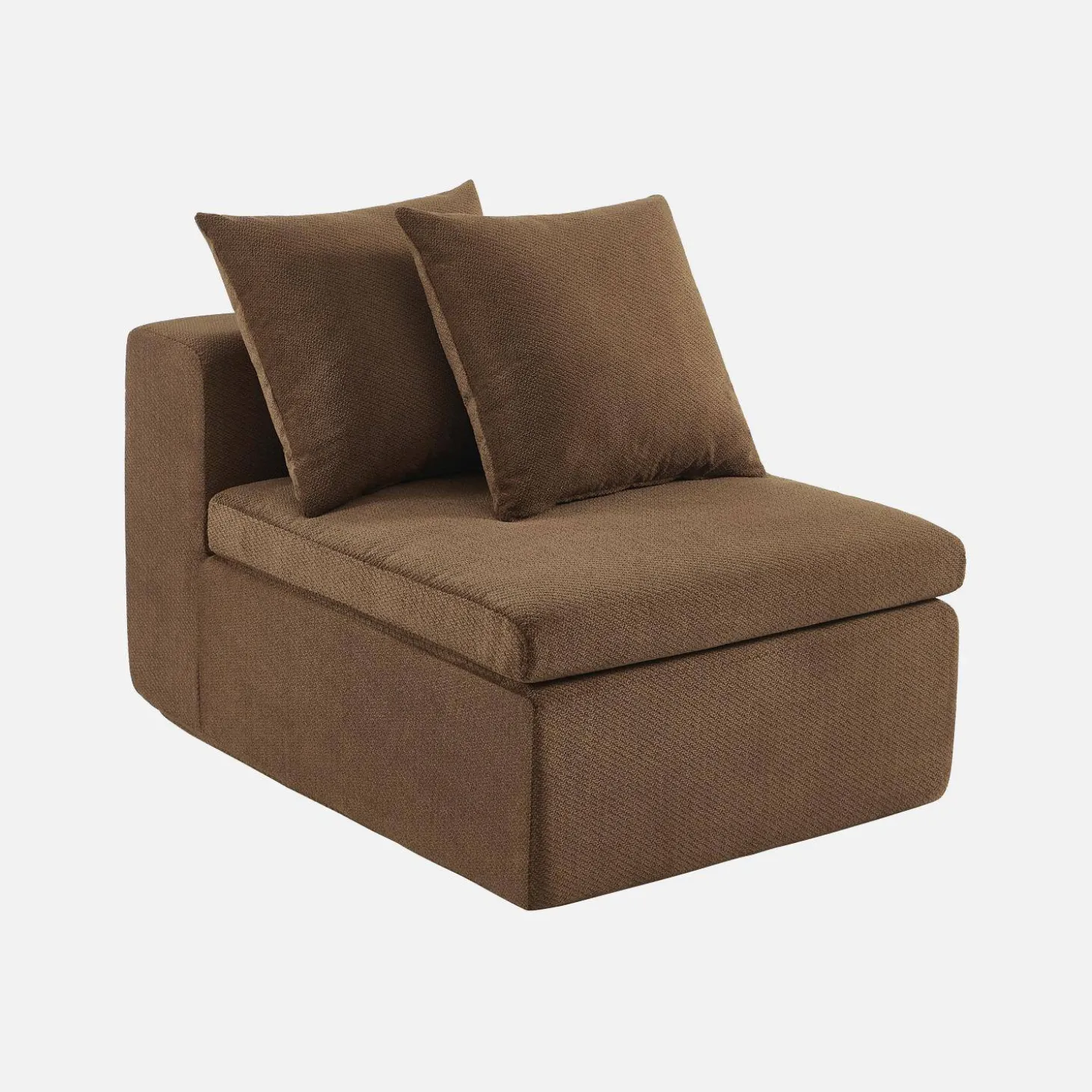 Modularer Sessel mit Chenille-Bezug 1-Sitzer